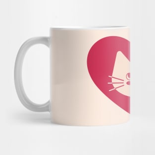 Cat shape in my heart Mug